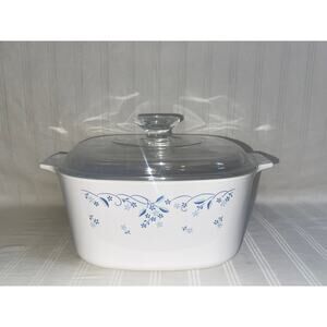 Vintage Corning Ware Provincial Blue A-3-B square casserole 3 L capacity